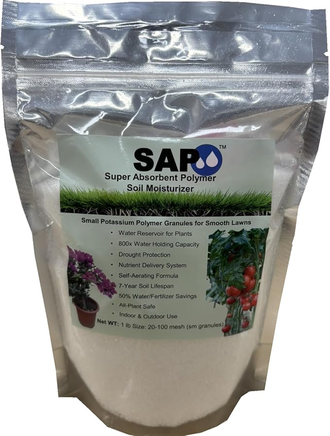 Small Granular Water Crystal for Grow Firm and Smooth Lawn and Keep Garden Plants Thriving (1 Pound)