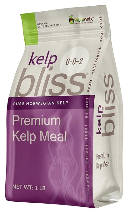 Kelp Bliss Fertilizer (1lb) - Kelp Meal Organic Fertilizer - Kelp Fertilizer for Plants - Plant Fertilizer & Garden Fertilizer - Organic Kelp Meal for Potting Soil, Garden Soil, Vegetables, & Lawns