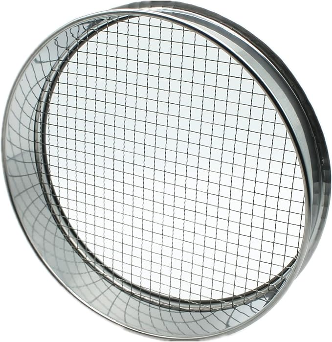 LucaSng Sifter Compost Sifter Screen, Large Soil Sieve for Garden silver CD402
