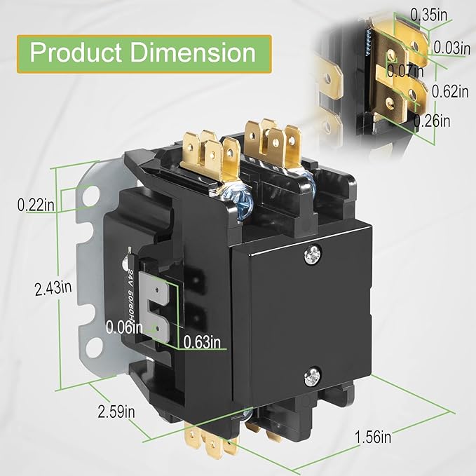 1522 Pump Start Relay Replacement for K-Rain Contactor Lawn Sprinkler Irrigation System, 24V Coil, Watering Equipment Part