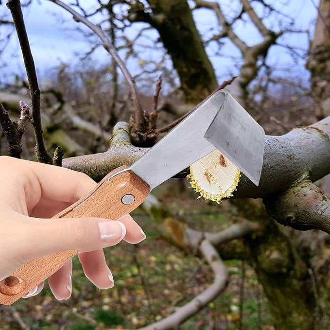 Happyyami 2pcs Bark Spud Debarking Tool Log Peeler Bark Removal Tool Crack Weeder for Patio Lawn Yard Woodworking Hand Tool