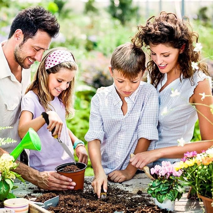 Stainless Steel Garden Tools, Gardening Tool Set with Pruning Shears, Hand Trowel, Transplanter, Hand Rake, Gardening Gloves (750, 5PCS)