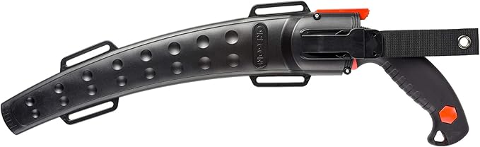 Oregon 13" Curved Premium Japanese High-Carbon Steel Hand Saw, Rust Proof Forestry/Pruning/Cutting Tool, Curved Blade with Scabbard Safety Sheath (600136)