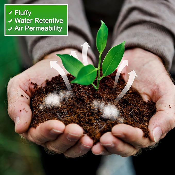 Organic Coconut Soil (6-Pack) - Ground Coconut for Planting, Gardening, and Potting Mixes, Sustainable and Eco-Friendly Coconut Earth for Yard, Garden, and Patio Tree Planting and Growth