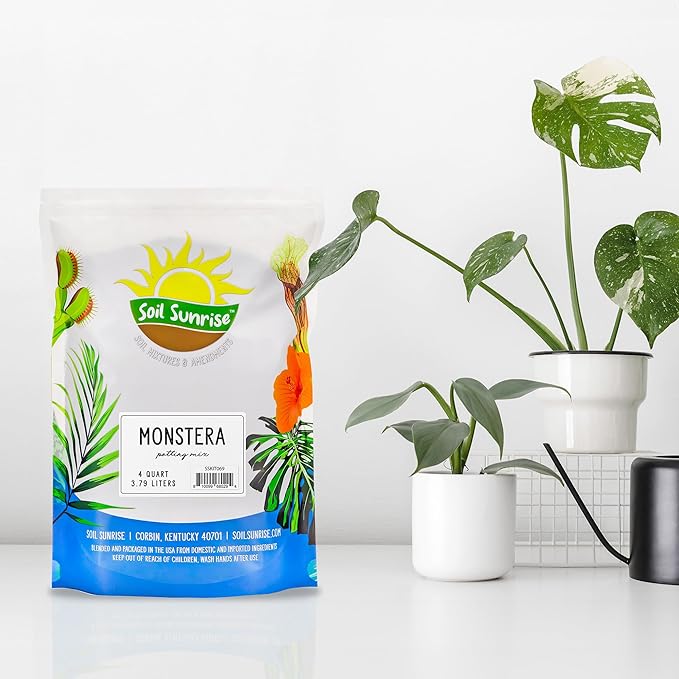 Monstera Houseplant Potting Soil Mix (4 Quarts), Custom Blend for Growing and Repotting