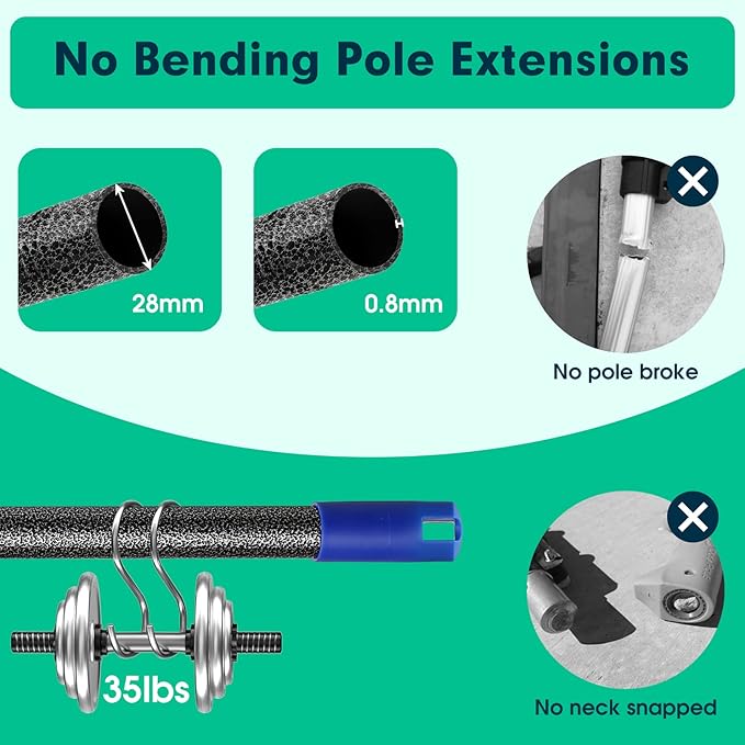 Pole Saw, Manual Pole Saw with 6.5FT Extension Rod for High Branches Tree Trimming Cutting, Long Pole Pruning Pole Saw Cutter for Yard Garden, Stainless Steel Tree Pole Pruner