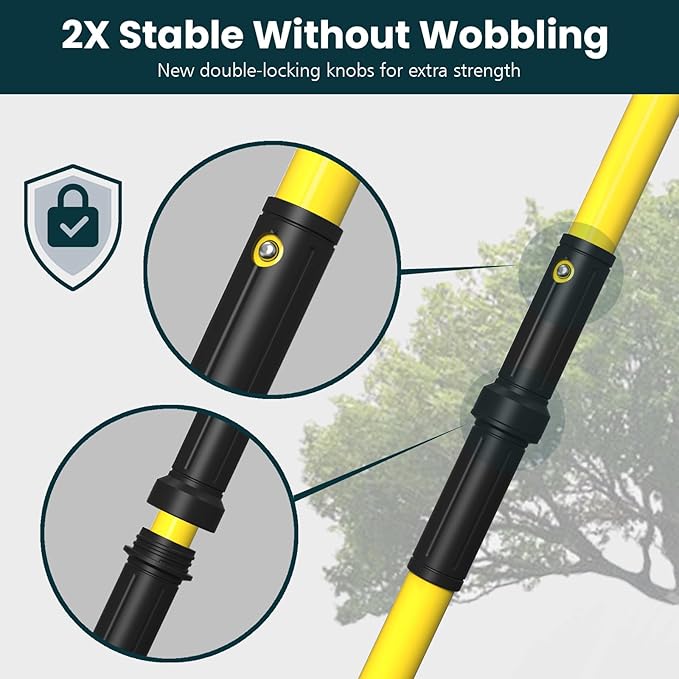 27 FT Pole Saws for Tree Trimming, [Ultra Sturdy] Tree Pruner with Thickened Saw Blade and Scissors for Tree Trimmer, Pole Cutter for Backyard and Garden, Bush Cutting and Pruning of Palm Trees