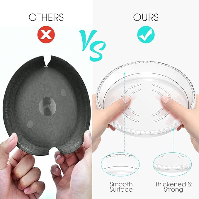 6 Pack Plant Saucer 6 8 10 12 14 Inch Plastic Plant Tray, Sturdy and Durable Flower Pot Container Accessories Plant Pot Saucers for Indoor and Outdoor (14 Inch, Clear)