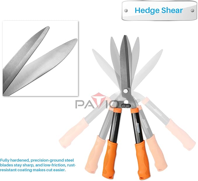 Patio Paradise 3 Piece Garden tools, Tree & Shrub Care Set with Pruner, Lopper and Hedge Shear for Yard Lawn Indoor Outdoor Gardening