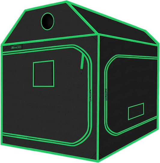 5x5 Growing Tent, 60"x60"x72" Roof Cube Grow Tent Plant Grow Tent, Indoor Growing Tent with Observation Windows, Lightproof Roof Cube Tent with Floor Tray, Mylar Hydroponic Tent