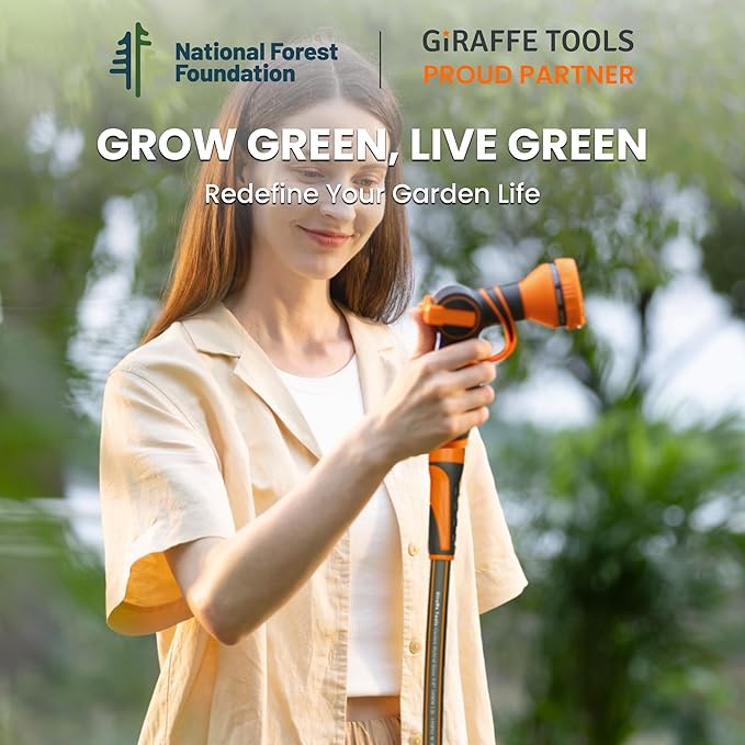 Giraffe Tools Garden Leader Hose 3ft x 5/8", Short Water Hose Heavy Duty, Flexible, Lightweight Hybrid Hose with Swivel Handle, Double Female Fittings, Burst 600 PSI