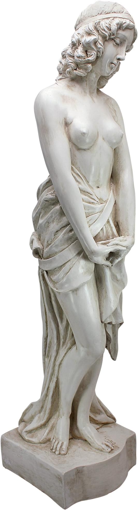 Design Toscano Harmonia Greek Woman Patroness of Harmony Indoor/Outdoor Garden Statue, 34 inches tall, Cast Stone Resin, Antique Stone Finish