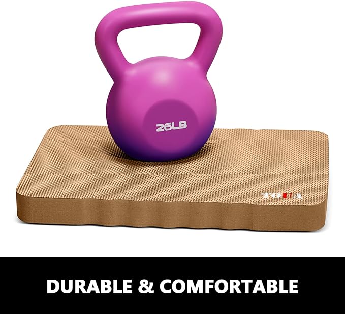 Kneeling Pad Thick Extra Large High Density Foam Comfort Kneeling Pad for Work Gardening Yoga Exercise Garden Knee Pad Beige, 1 pack