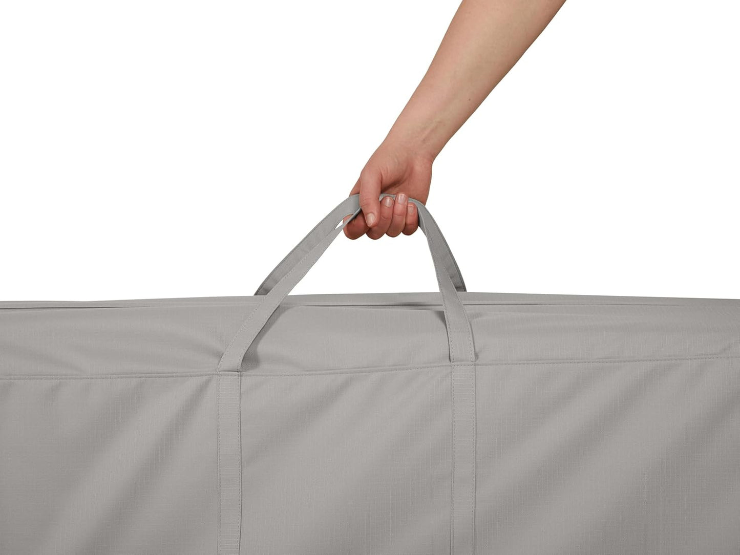 Covermates Cushion Storage Bag - Heavy-Duty Polyester, Weather Resistant, Water Resistant Zipper, Cover Accessories, 75W x 18D x 26H, Ripstop Grey