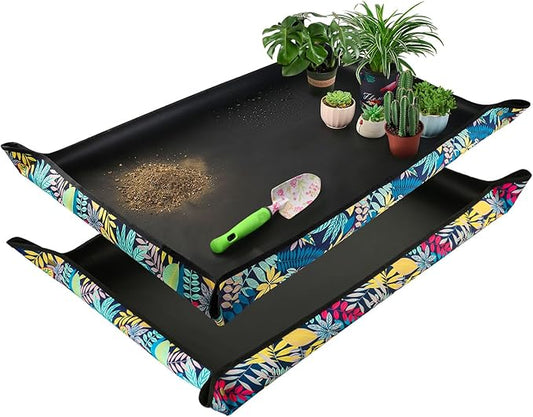 2PCS 43.5"x 29.5" Extra Large Repotting Mat for Indoor Plants Transplanting and Mess Control Gardening Gifts for Women Men