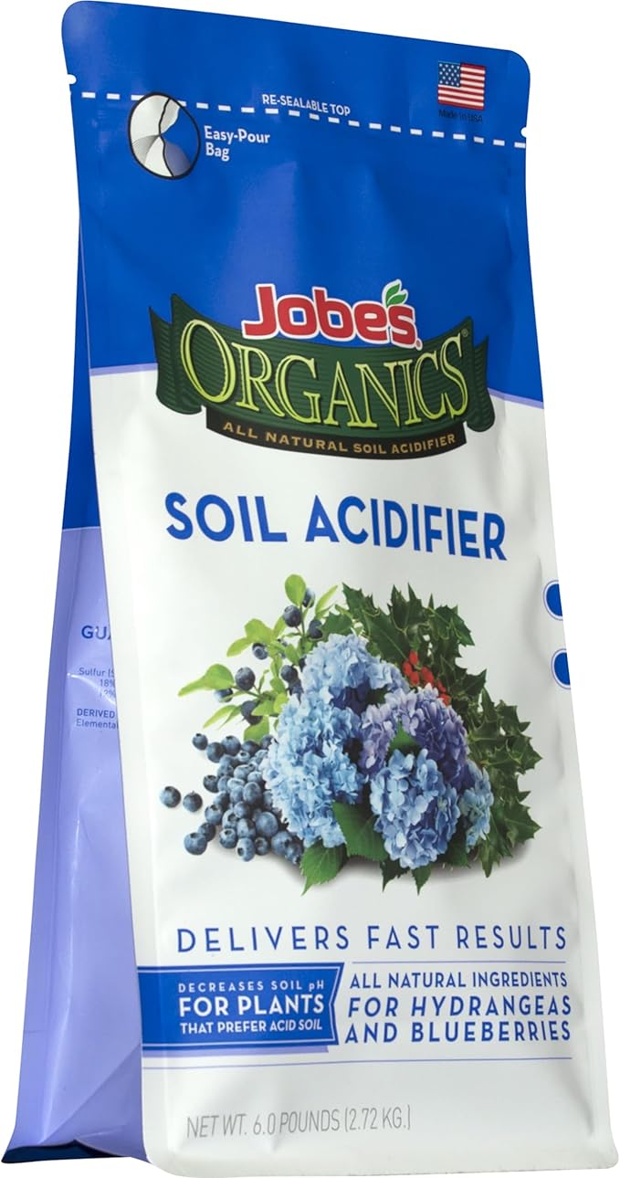 Jobe's Organics Granular Soil Amendment, Organic Soil Acidifier for Blueberry and Hydrangea Plants, 6 lbs Bag