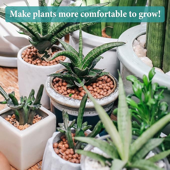 Legigo 15 LBS Organic Expanded Clay Pebbles, 4mm -16mm Light Expanded Clay Aggregate, Natural Clay Pebbles for Hydroponic & Aquaponics Growing, Orchid Potting Mix, Dutch Buckets, Drainage