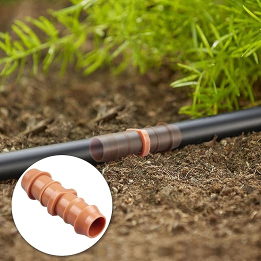 Drip Irrigation Barbed Coupling：20 Pack Drip Irrigation Coupler Parts Fits for 1/2 Inch Drip Irrigation Tubing 17mm 0.600" ID Coupling Connectors for Patio Lawn Garden