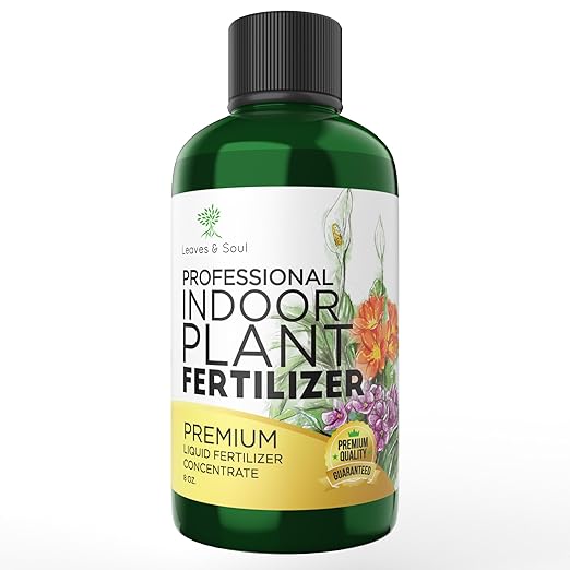 Professional Liquid Indoor Plant Fertilizer | 3-1-2 Concentrate for Plants and Flowers | Multi-Purpose Blend & Gardening Supplies | 8 oz Bottle