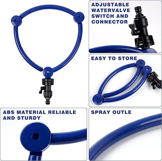 360°Tree Water System Tree Watering Ring Circle Sprinkler and Irrigation System Targeted Water for New Tree Outdoor Plants Raised Garden Bed Shrub