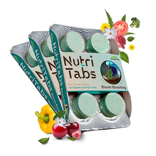 Plant Food for Houseplants - 3 Packs Blue “Bloom Boosting” Mineral Tablets; Nitrogen Rich Fertilizer; Indoor/Outdoor Plant Food for Bloom Nutrition; Garden, Tree and House Plant Fertilizer