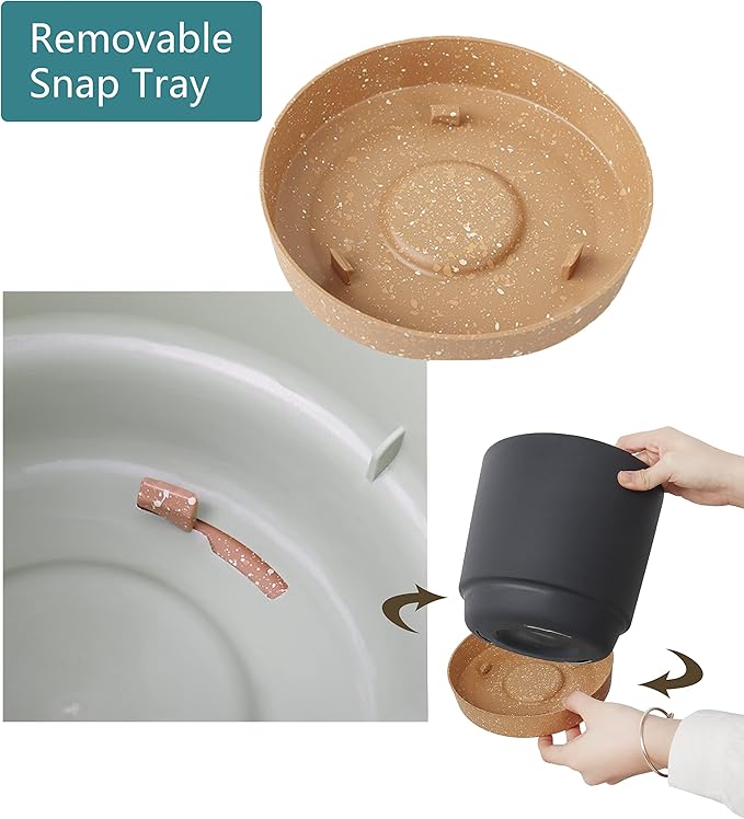 kubvici Plant Pots for Indoor Plants, 2 Pack 12 Inch Pots for Plants, Lightweight Large Planters for Indoor Plants Outdoor Plants, Big Plastic Black Plant Pot Flower Pot with Drainage (12” Black)