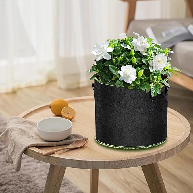 Grow Bags - Potato Grow Bags - Thickened Fabric Pots - Large Grow Bags - Tomato Vegetables Grow Bags (6 Pack(3 Gallon))