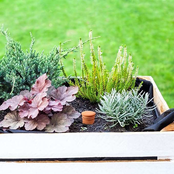 2pcs 5in Terra Cotta Watering Pots Terra Cotta Watering Terracotta Watering Spikes 33oz Terracotta Watering Simple Irrigation Peripheral Water System Self Watering System Clay Watering Pot