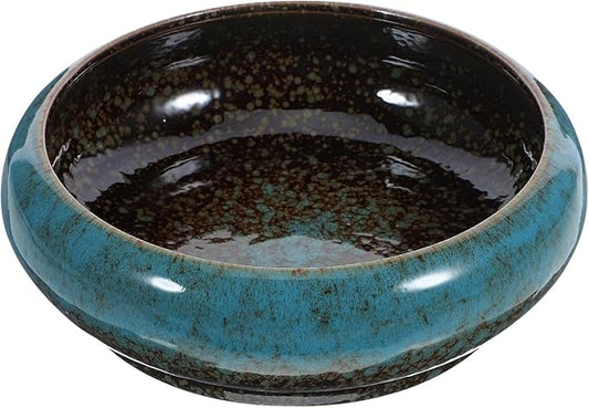 Happyyami Plant Pot Hydroponic Plant Succulent Pots Ceramic Round Decorative Bowl Hydroponic Water Lily Planter Pot for Flowers Succulent Table Centerpiece (Random Color) Indoor Plant Pots