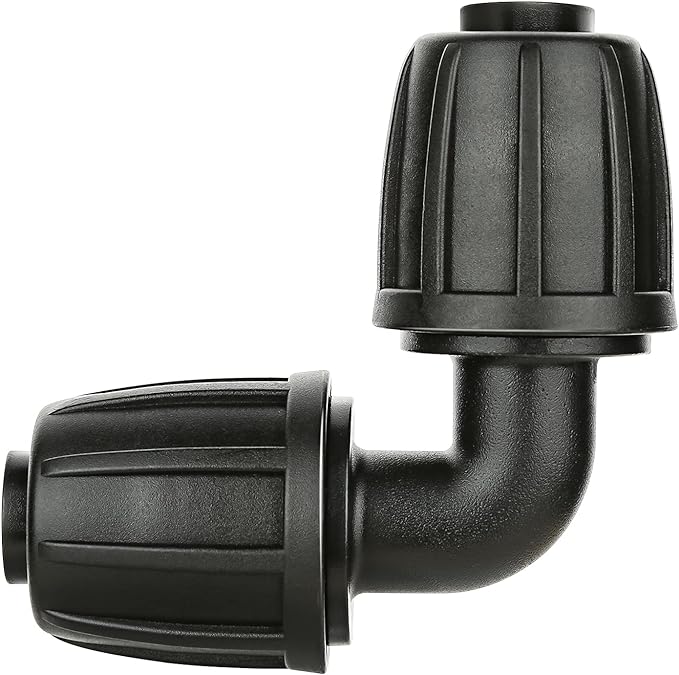 1/2 inch Drip Irrigation Fittings, Lock Barbed Elbow Connectors fit Most Rain Bird,Orbit,Dig,Toro 1/2" Drip Irrigation Tubing - Pack of 10