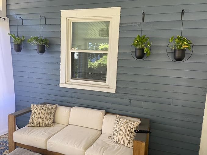 Hanging Planters for Indoor Plants with 5.5" Pot + Ceiling Hook + Extender Chain | Hanging Plant Holder, Metal Minimalist Planter, NO Plant incld