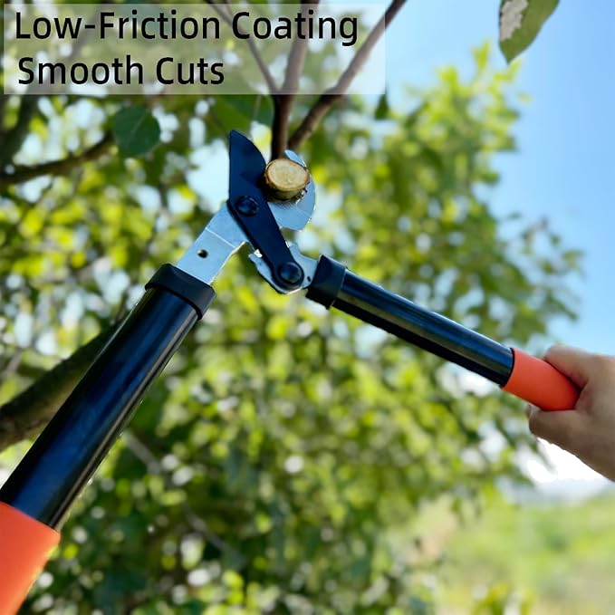 Loppers Tree Trimmer Branch Cutter with Powerful Gear Action, Super Pruner Tree Clippers Tree Pruner, Chops Thick Branches Ease, Sharp Steel Blade with 1.3 Inch Cutting Capacity(15 Inch)