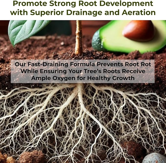 Avocado Tree Soil – Premium Organic Potting Mix for Avocado Trees | Tailored pH & Organic Nutrients | Fast-Draining & Moisture-Retaining | Indoor & Outdoor Use (10 QUARTS)