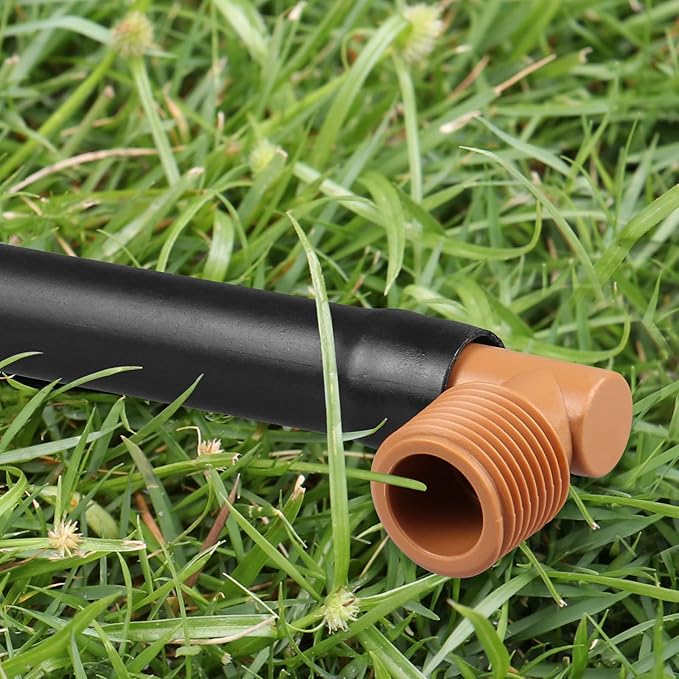 1/2 Inch Threaded Drip Irrigation Male Adapter：Drip Irrigation Universal PVC Adapter 1/2" Male Pipe Thread (MPT) x 1/2" Barb Elbow Swing Pipe Irrigation Fittings (10 Pack)