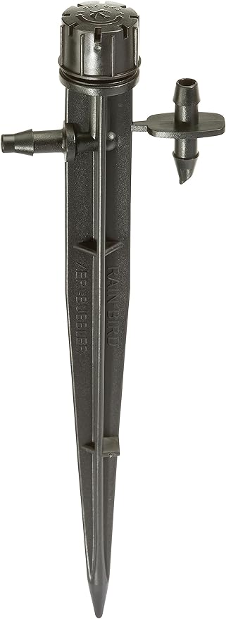 Rain Bird MBF4PKS Drip Irrigation Micro-Bubbler on Stake, 360° Full Circle Pattern, 0 - 3' Spray Distance, 4-Pack