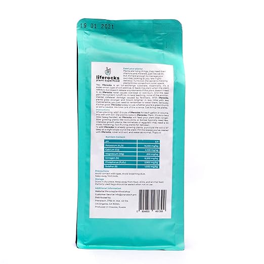 Liferocks Plant food for house and outdoor plants - used potting mix or a standalone soil – works as effective plans fertilizer herb garden
