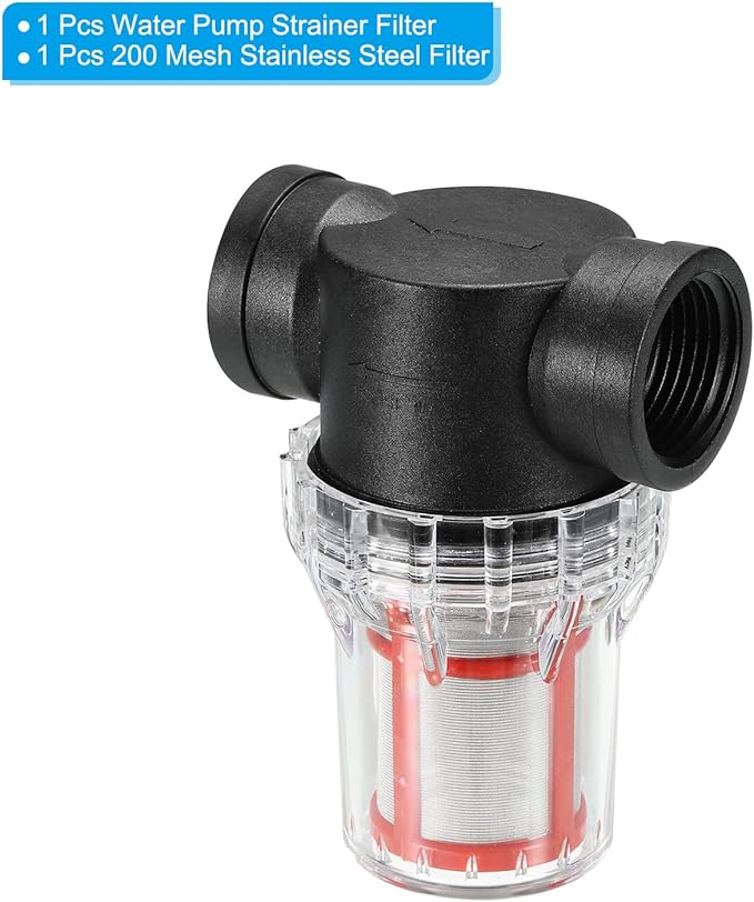 PATIKIL 1 Inch Water Pump Strainer Filter, Pipe Water Pump Strainer with 200 Mesh Stainless Steel Filter Screen for Irrigation Garden