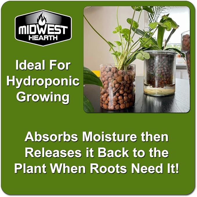 Expanded Clay Pebbles - Natural Organic LECA for Hydroponic Growing Gardening (20-lb Box)