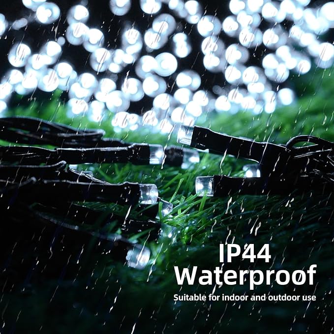 200 LED Solar String Lights for Outside, 82FT Outdoor Solar String Lights, Waterproof Solar Powered String Lights Outdoor with 8 Modes for Garden, Patio, Balcony, Wedding, Party (Cool White)