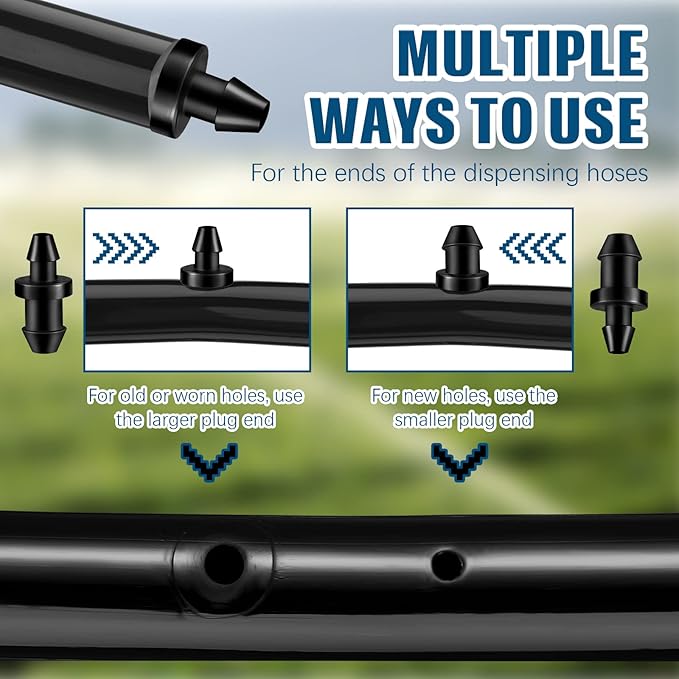 1 Pcs Drip Irrigation Tubing Hole Punch Tool for Easier 1/4 Inch Fitting Emitter Insertion and 50 Drip Irrigation Plugs Goof Plugs for Hose or Tubing End Caps Puncture to Insert Fittings(Novel Style)