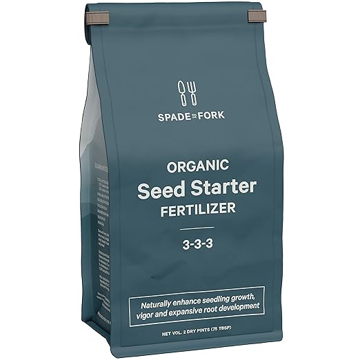 Organic Seed Starter Fertilizer - Natural Indoor & Outdoor Fertilizer with Mycorrhiza + Kelp & Alfalfa Meal for Strong Healthy Plants and Soil - 2lbs
