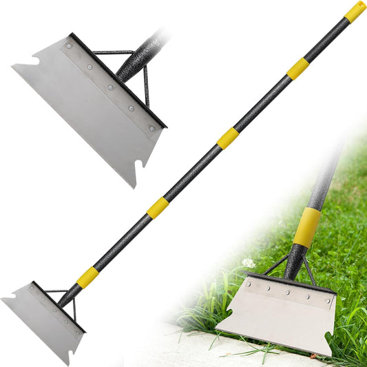 Garden Shovel, 60" Heavy Duty Floor Scraper with Adjustable Long Handle, Multifunctional Cleaning Flat Shovel, Landscaping Tools for Lawn Edging, Ice Scraper, Snow Shovel