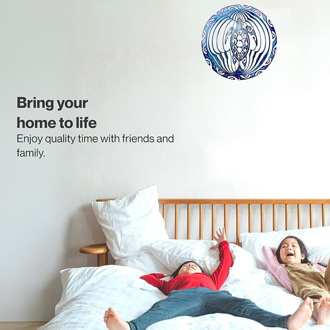 VP Home Tribal Turtle Kinetic Wind Spinners for Yard and Garden Wind Spinner Outdoor Metal Large Hanging Turtle Decor 3D Garden Art Wind Sculpture Spinners Kinetic Art Lawn Ornaments, 12x15 inches