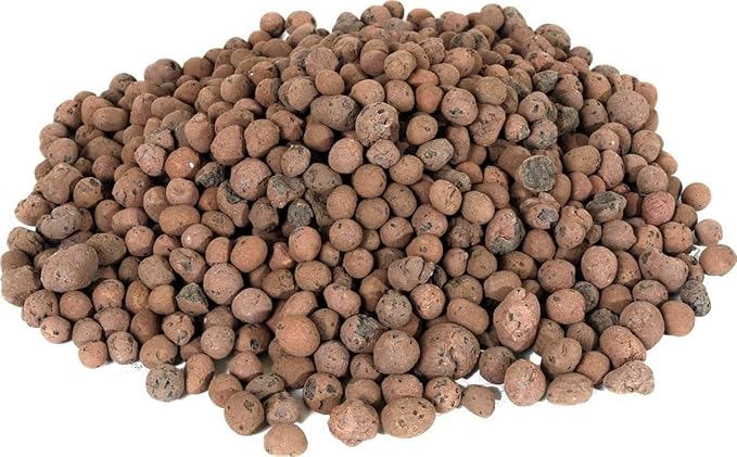 Hydrofarm GROWT GMC25L 25 Liter Bag, 4mm-16mm Clay Pebbles, 25 Liter Bag, Brown
