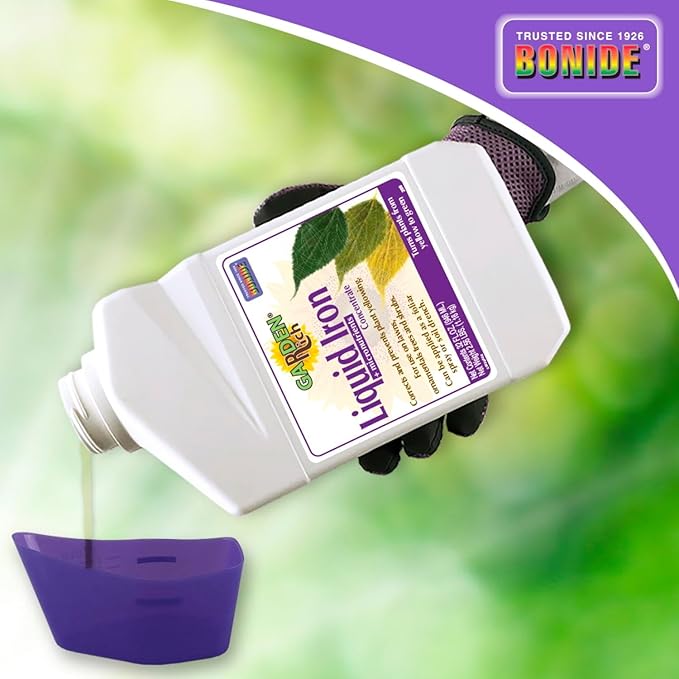 Bonide Garden Rich Liquid Iron + Micronutrients, 32 oz Concentrate for Outdoors, Keeps Lawn and Garden Green