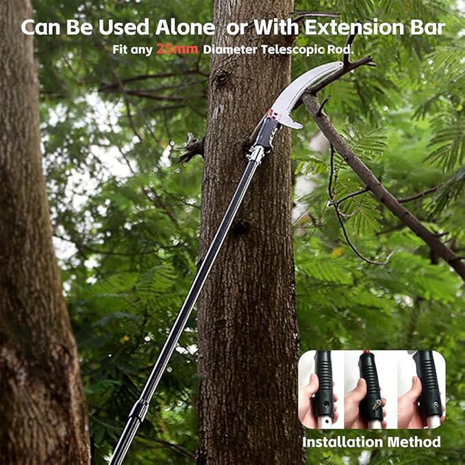 Pole Purning Saw Head,Pole Saw for Tree Trimming Gardening Pole Saw Hand Pole Saw - Precision Pole Handsaw, Landscape Pole Pruning Saws Heavy Duty Pole Saw for Tree Branches Purner Pole Saw