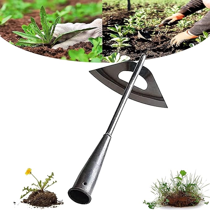 All-Steel Hardened Hollow Hoe,Garden Hoes for Weeding,Hollow Hoe for Gardening,Hoe Garden Tool,Garden Hoe for Backyard Weeding, Loosening, Farm Planting