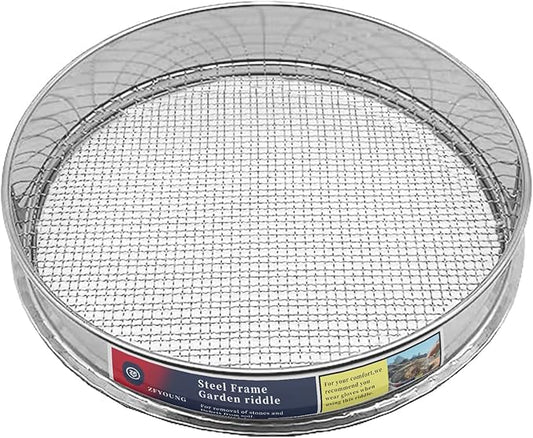 Stainless Steel Mesh Screen 304 1/8" Mesh Mesh -Soil Sifter for Large Gardens to Boost Your Gardening Productivity, Silver