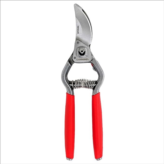 Corona BP15180 Forged Steel ClassicCUT Bypass Hand Pruner - 1 inch Cut Capacity Stem and Branch Garden Shears, Red