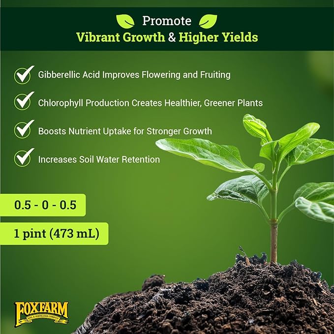 FoxFarm Bushdoctor Kelp Me Kelp You Fertilizer, Liquid Seaweed Extract for Plants, Vegetables, & Flowers - Promotes Root Growth & Soil Health - Perfect for Hydroponics & Soil, NPK 0.5-0-0.5 (Pint)